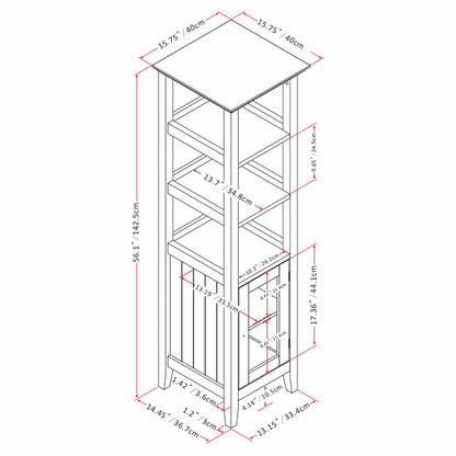 Floor Cabinets: 56.1 in. Bathroom Floor Cabinet