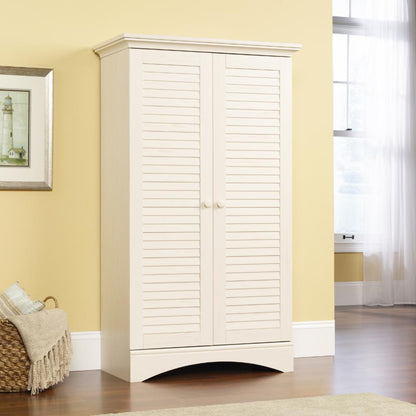 Floor Cabinets: Antique Ivory Storage Cabinet