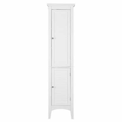 Floor Cabinets: White Tower with 2 Shutter Doors 