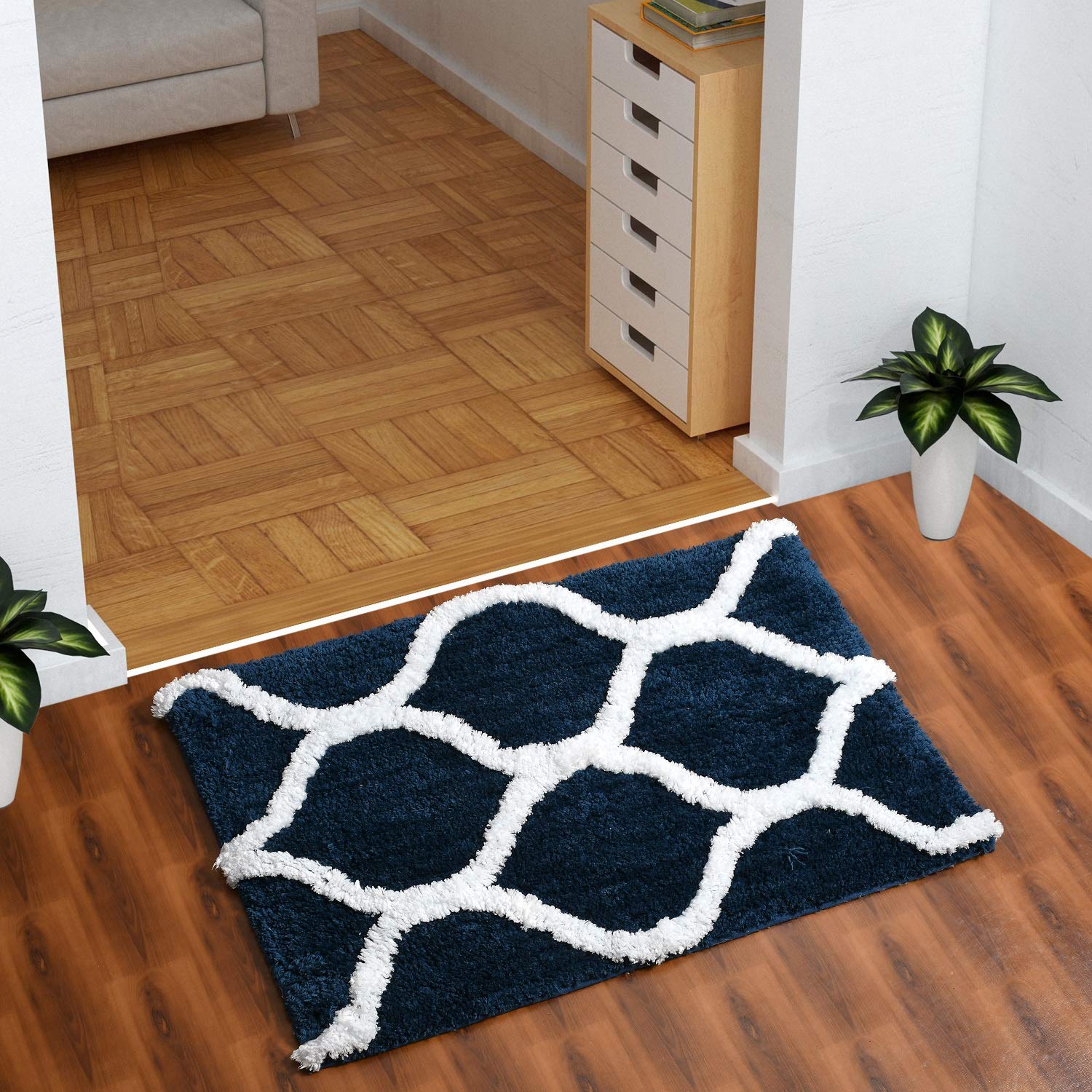 Floor Mats: Glorious Super Soft Microfiber Designer Anti Slip Bathmat