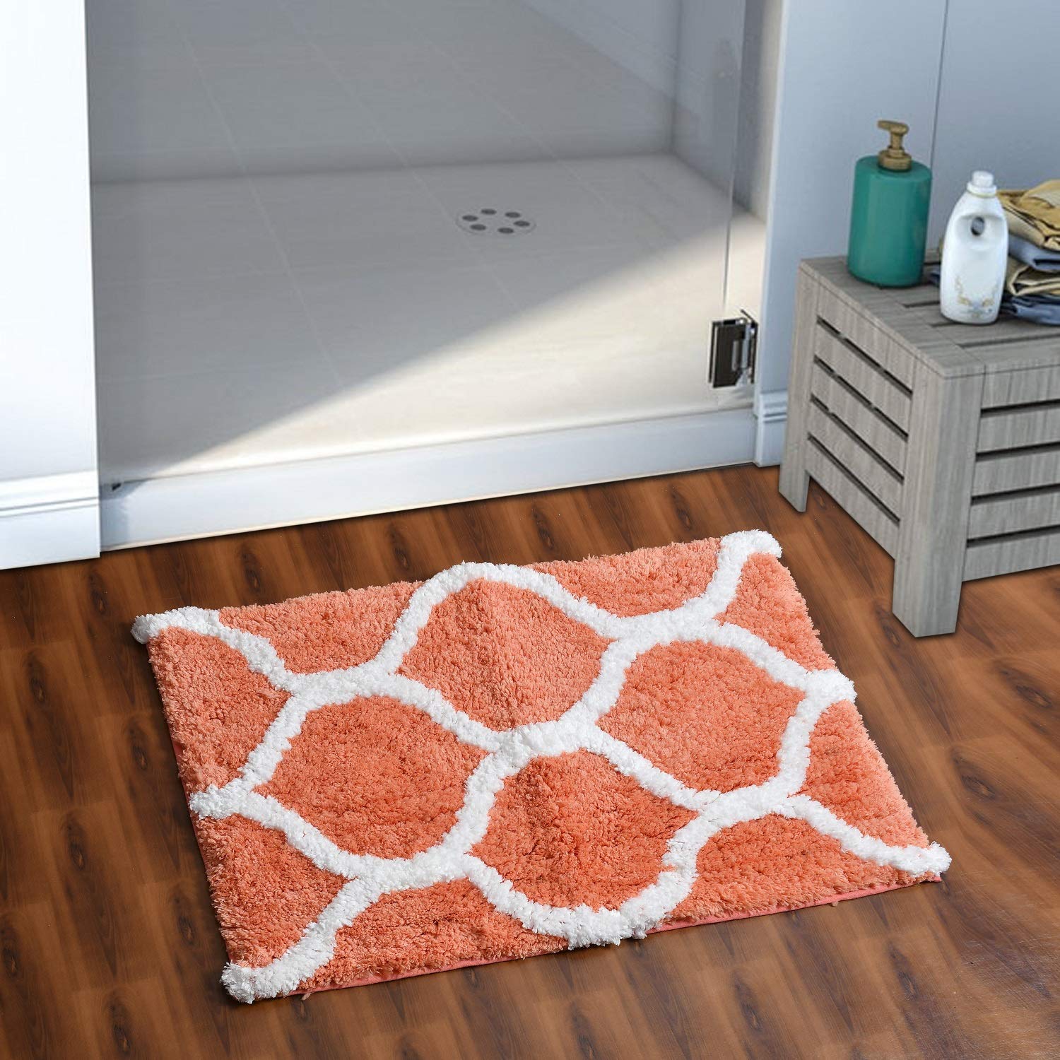 Floor Mats: Glorious Super Soft Microfiber Designer Anti Slip Bathmat