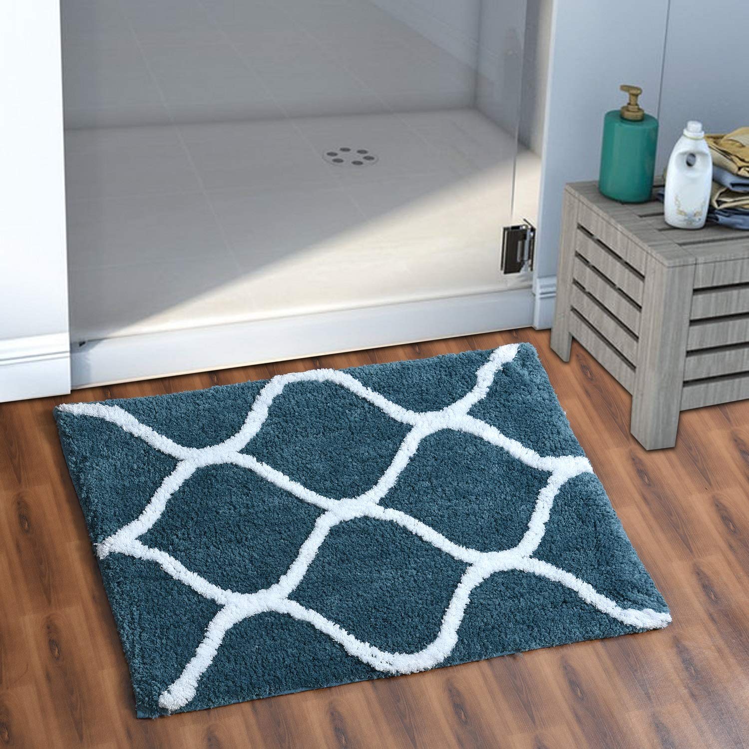Floor Mats: Glorious Super Soft Microfiber Designer Anti Slip Bathmat