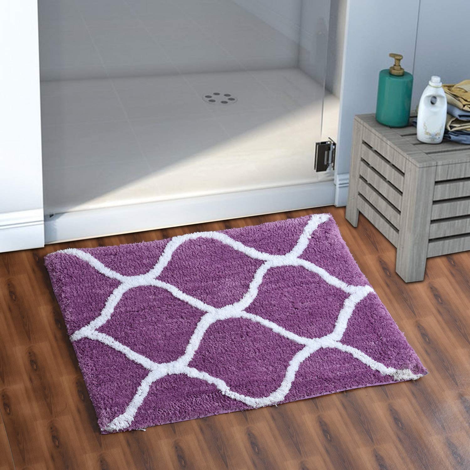 Floor Mats: Glorious Super Soft Microfiber Designer Anti Slip Bathmat