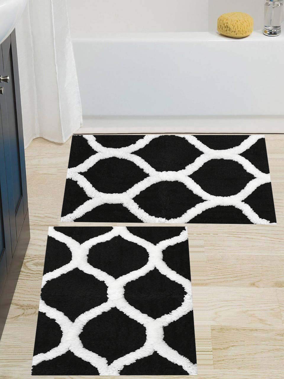 Floor Mats: Glorious Super Soft Microfiber Designer Anti Slip Bathmat