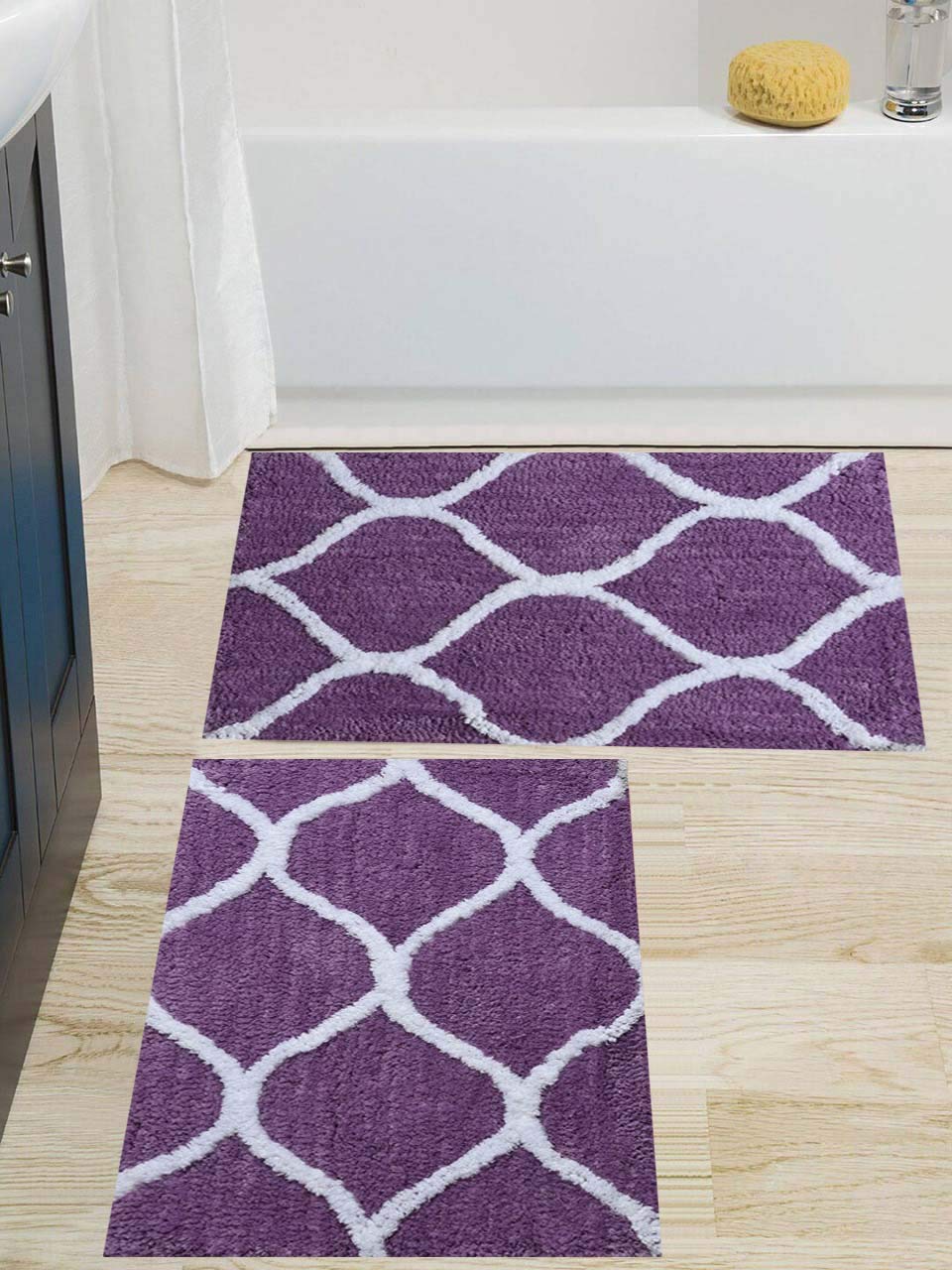 Floor Mats: Glorious Super Soft Microfiber Designer Anti Slip Bathmat