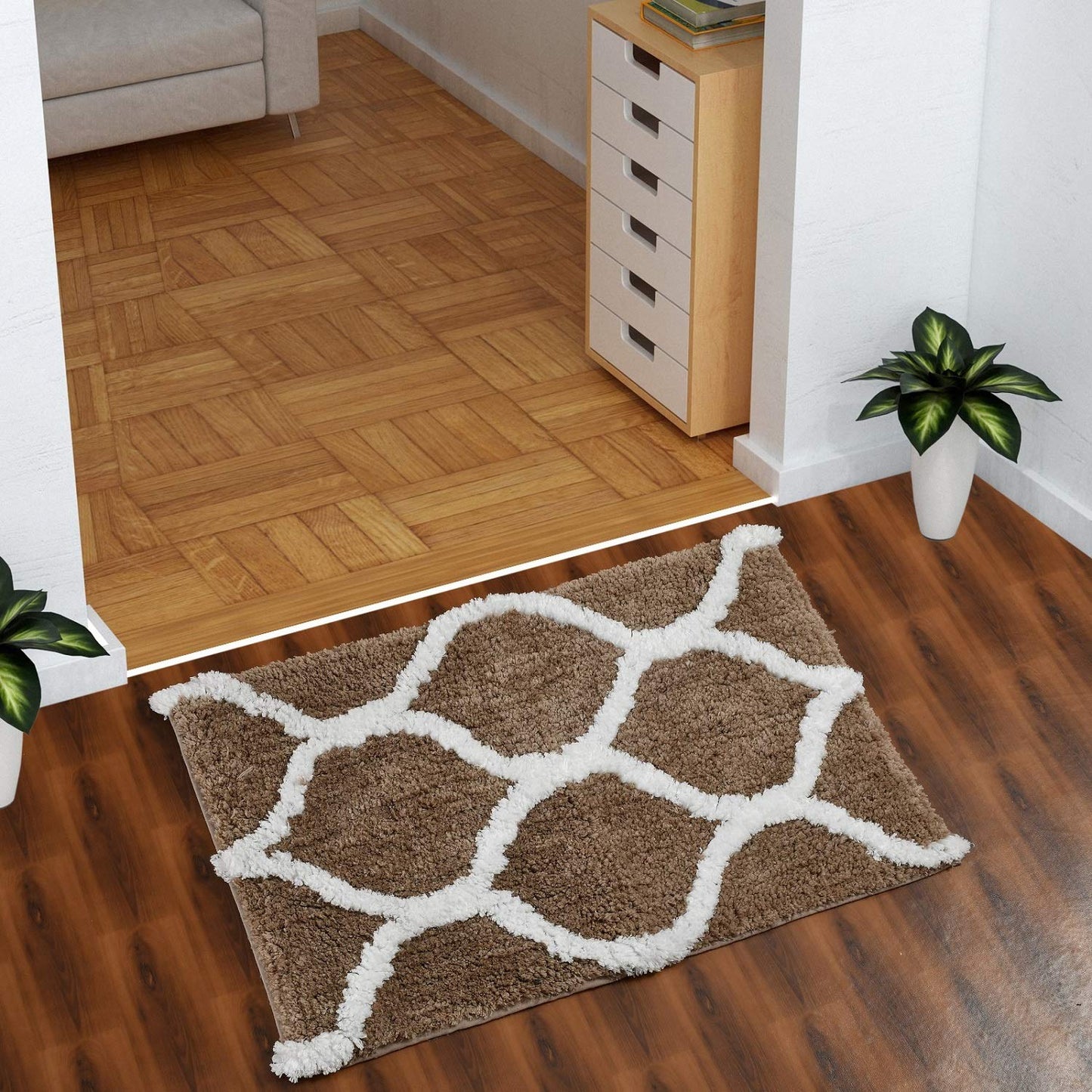 Floor Mats: Glorious Super Soft Microfiber Designer Anti Slip Bathmat