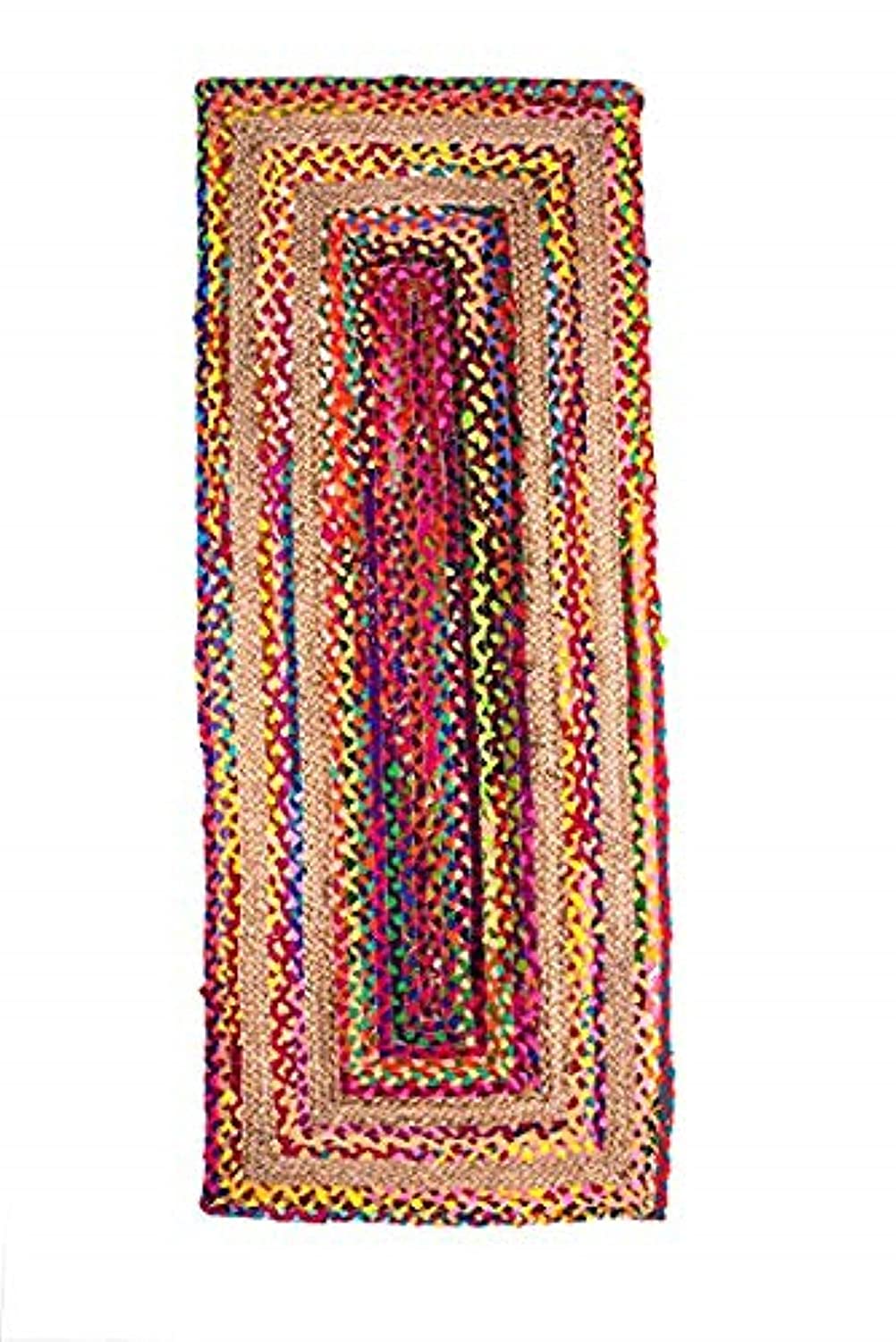 Floor Mats: Jute Braided Natural Carpets Hand Woven & Reversible for Living Room
