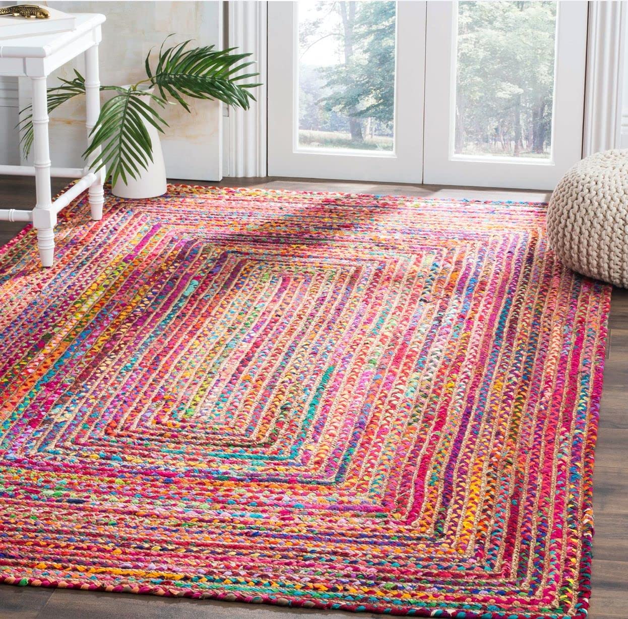 Floor Mats: Jute Braided Natural Carpets Hand Woven & Reversible for Living Room