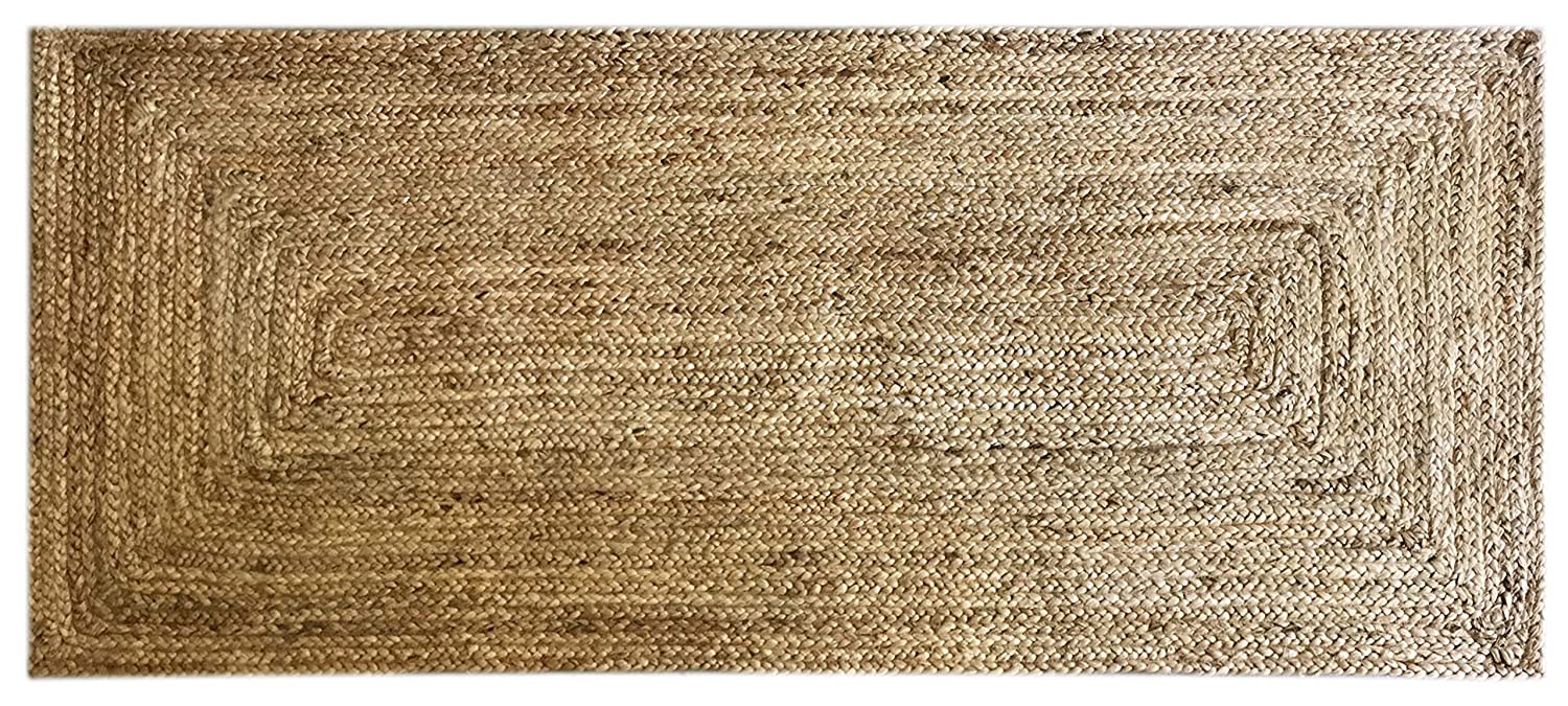 Floor Mats: Jute Round Rug (Beige, 3 Feet, 1 Piece)