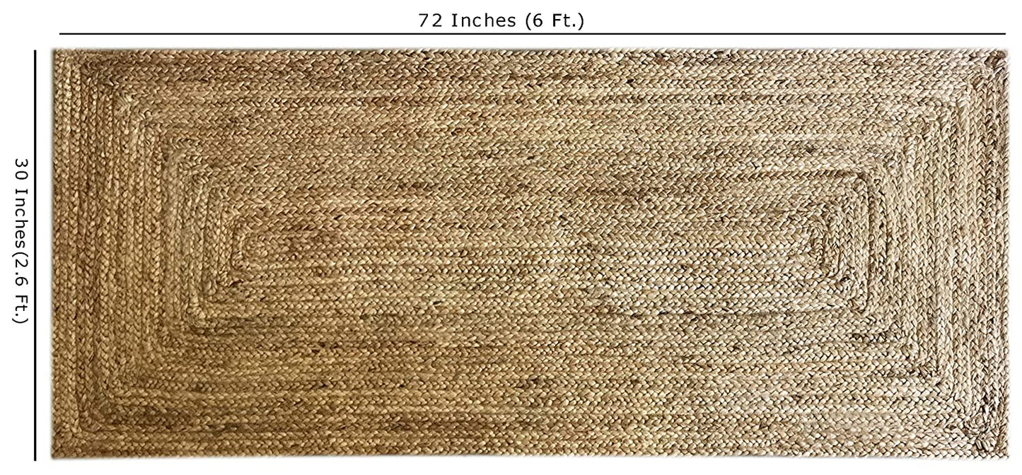 Floor Mats: Jute Round Rug (Beige, 3 Feet, 1 Piece)