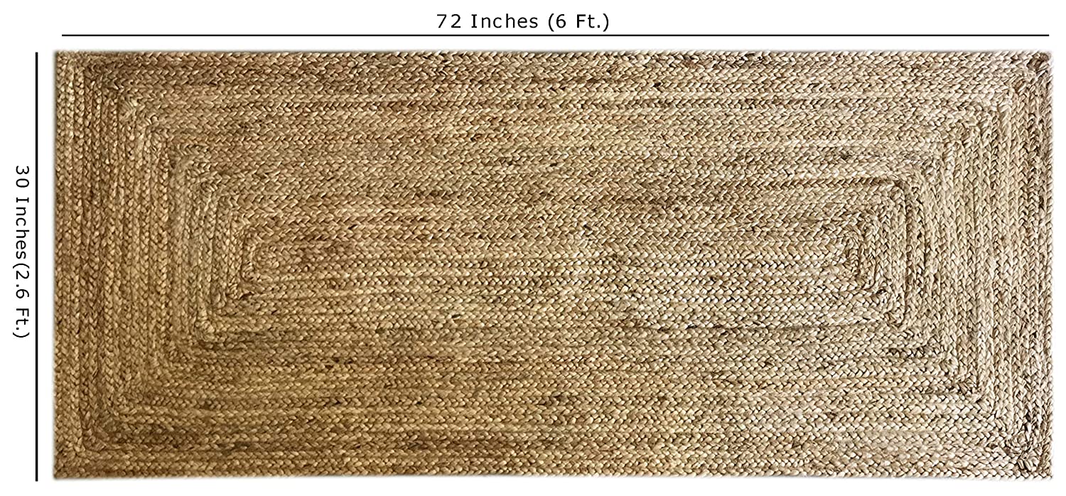 Floor Mats: Jute Round Rug (Beige, 3 Feet, 1 Piece)