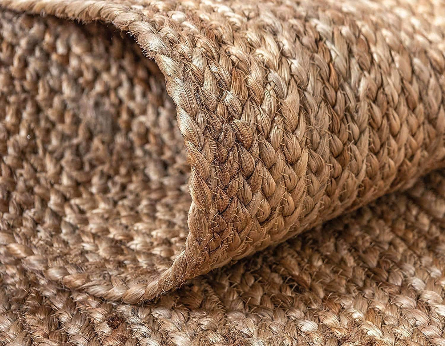 Floor Mats: Jute Round Rug (Beige, 3 Feet, 1 Piece)
