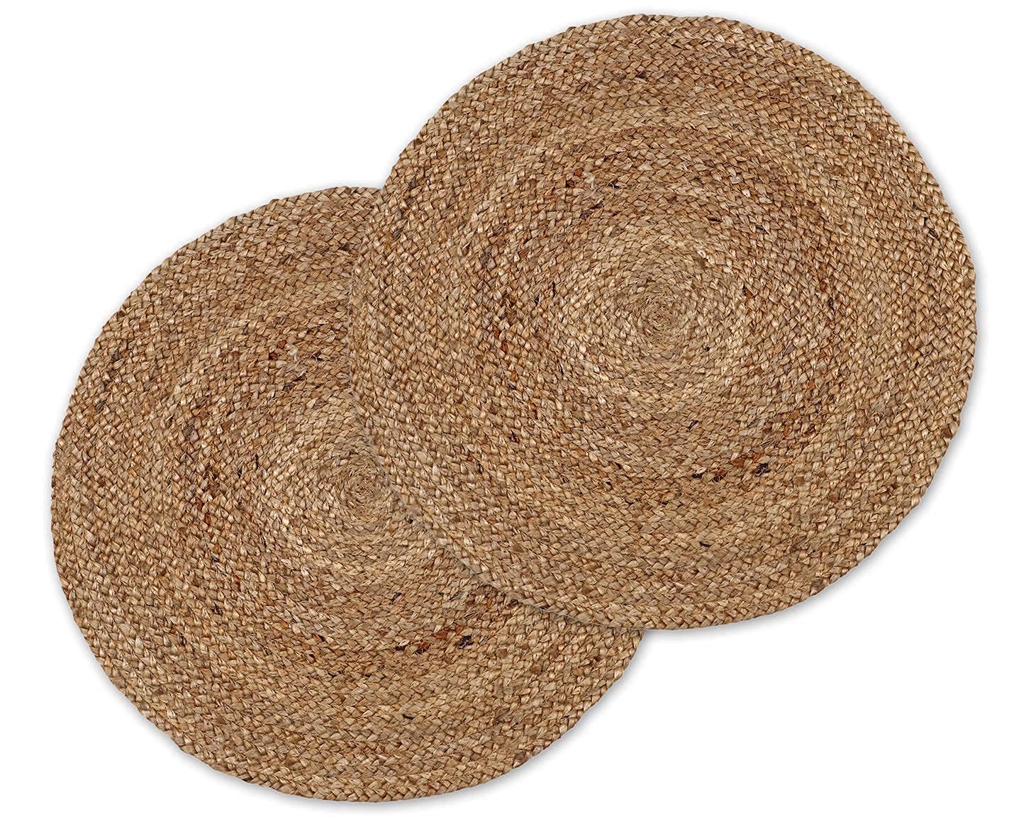 Floor Mats: Jute Round Rug (Beige, 3 Feet, 1 Piece)