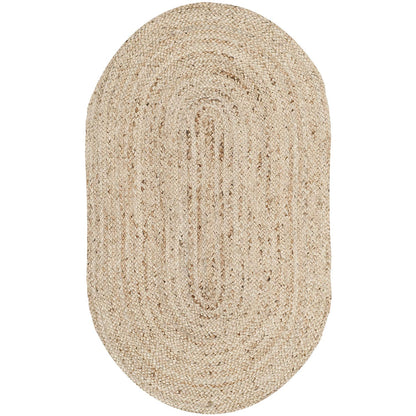 Floor Mats: Jute Round Rug (Beige, 3 Feet, 1 Piece)