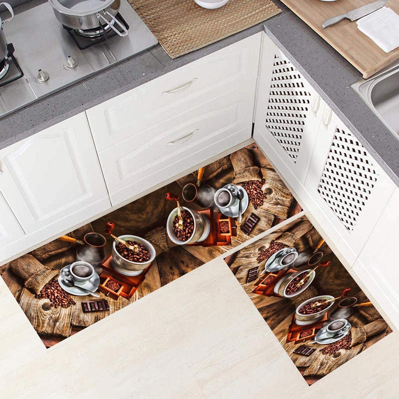 Floor Mats: Rectangular Floor Mat and Runner/Kitchen Mat (Pack of 2)