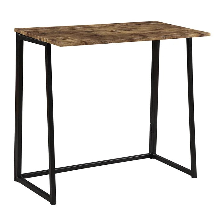 Folding Table: Computer Desk With Industrial Style Folding Study Table For Small Space Offices