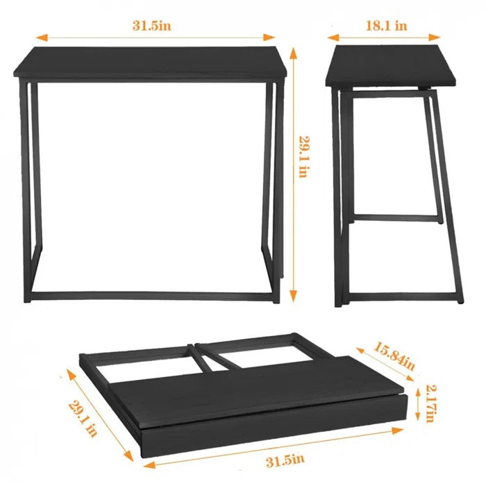 Folding Table: Folding Study Table Laptop Home Office Computer Desk