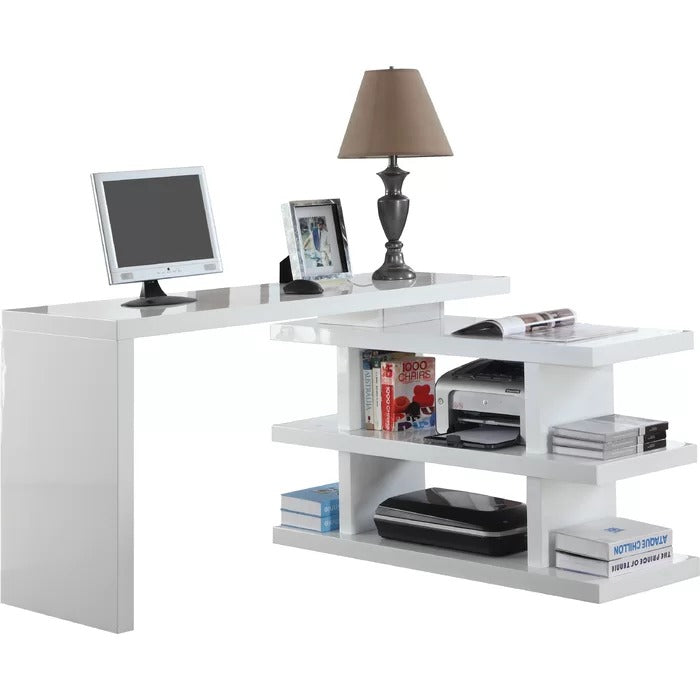 Folding Table: Reversible L-Shape Computer Desk Folding Study Table