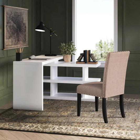 Folding Table: Reversible L-Shape Computer Desk Folding Study Table
