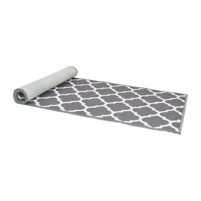 Foor Mats: Anti-Skid Look Soft Washable Multi Purpose Mat & Runner Set (18x54 & 17x26 Inches) Kitchen Combo Mat of 2 Pieces ((Desizn No 04, velvet soft nylon)