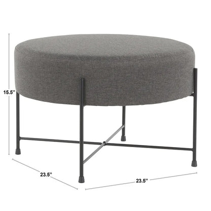 Foot Stool: 23'' Wide Round Standard Ottoman