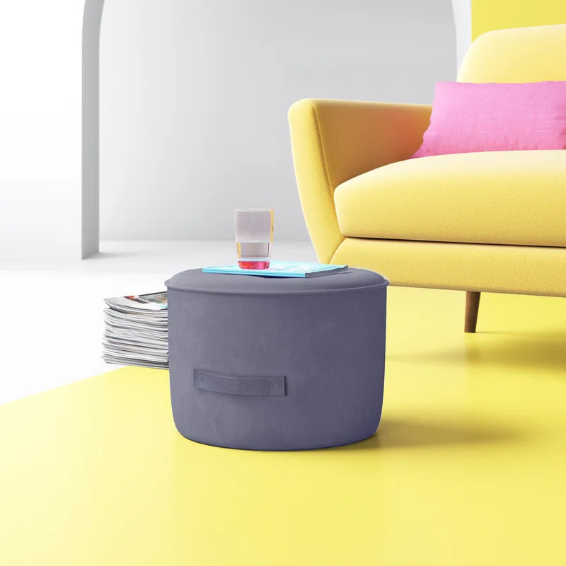 Foot Stool : Velvet Tufted Round Pouf Ottoman