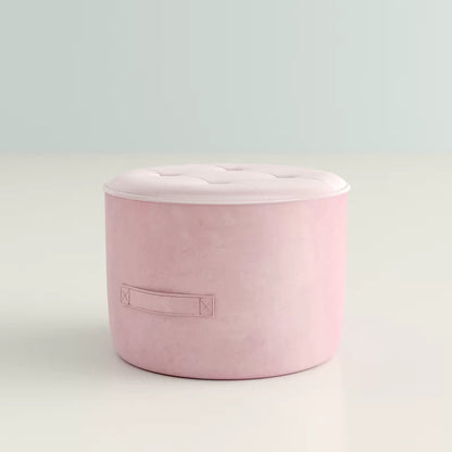 Foot Stool : Velvet Tufted Round Pouf Ottoman