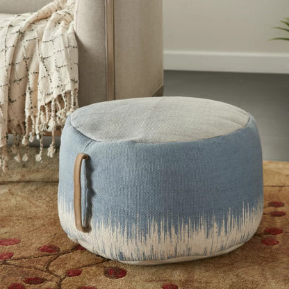 Foot Stool : Round Abstract Pouf Ottoman