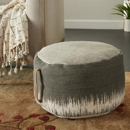 Foot Stool : Round Abstract Pouf Ottoman
