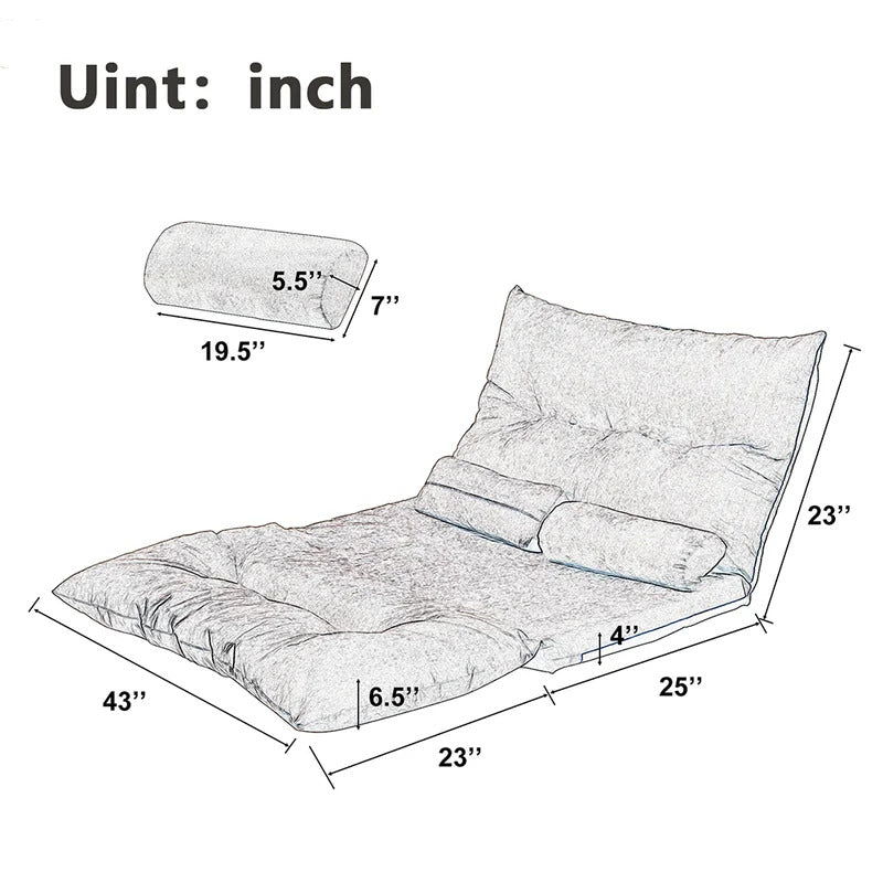 Futon: 43'' Wide Convertible Sofa