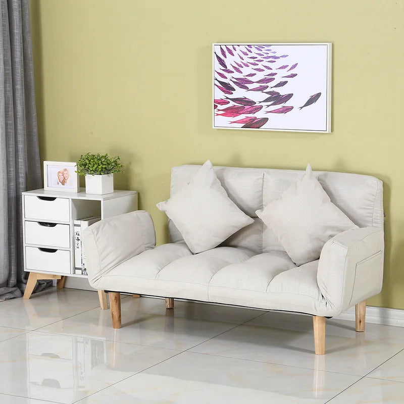 Futon: 68.5'' Wide  Back Sofa