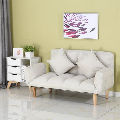 Futon: 68.5'' Wide  Back Sofa