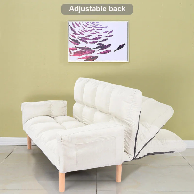 Futon: 68.5'' Wide  Back Sofa
