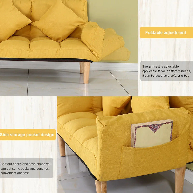 Futon: 68.5'' Wide  Back Sofa