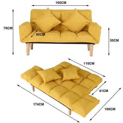 Futon: 68.5'' Wide  Back Sofa