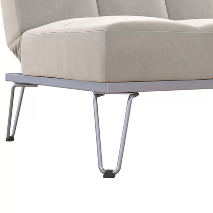 Futon: 69'' Wide Velvet  Convertible Sofa