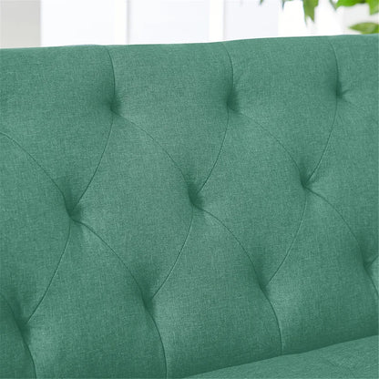 Futon: 72.83'' Wide Tufted Back Convertible Sofa