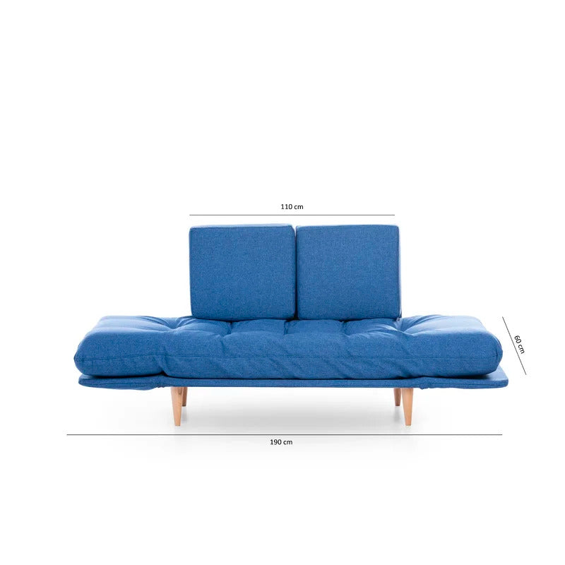 Futon: 72" Wide Back Convertible Sofa