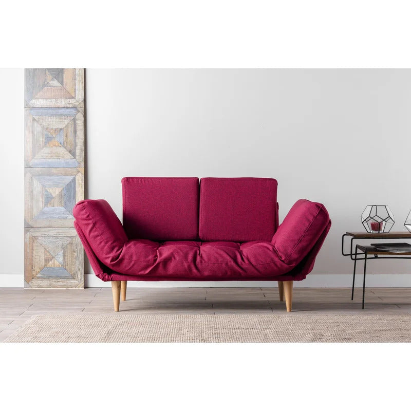 Futon: 72" Wide Back Convertible Sofa
