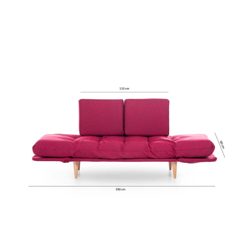 Futon: 72" Wide Back Convertible Sofa