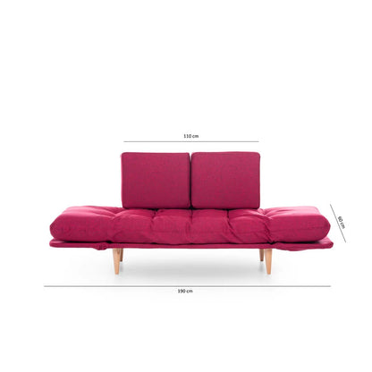 Futon: 72" Wide Back Convertible Sofa