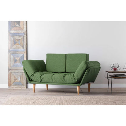 Futon: 72" Wide Back Convertible Sofa