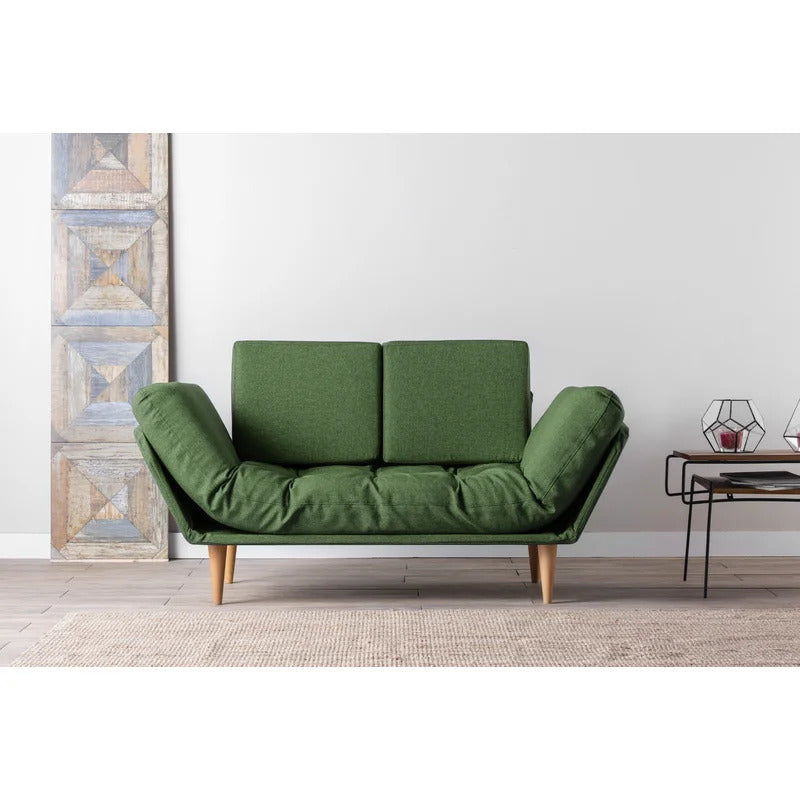 Futon: 72" Wide Back Convertible Sofa