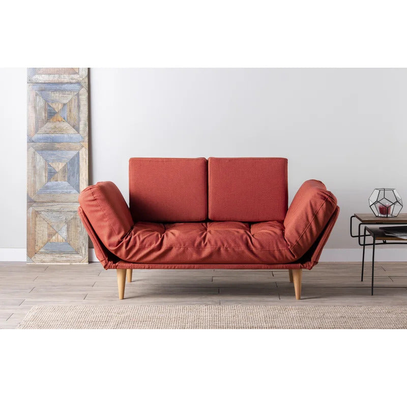 Futon: 72" Wide Back Convertible Sofa