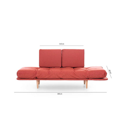 Futon: 72" Wide Back Convertible Sofa