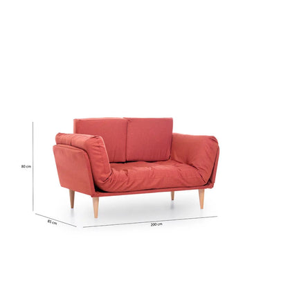 Futon: 72" Wide Back Convertible Sofa
