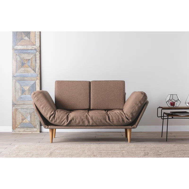 Futon: 72" Wide Back Convertible Sofa