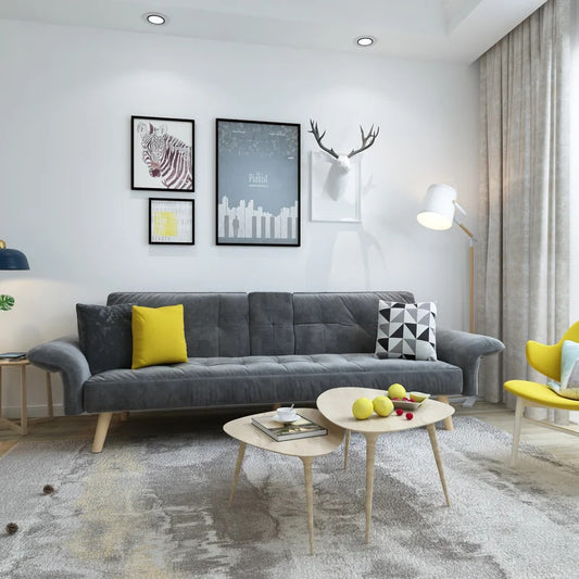 Futon: 75.03'' Wide  Convertible Sofa with Storage