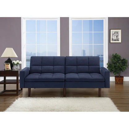 Futon: 77.56'' Square Arm Sofa