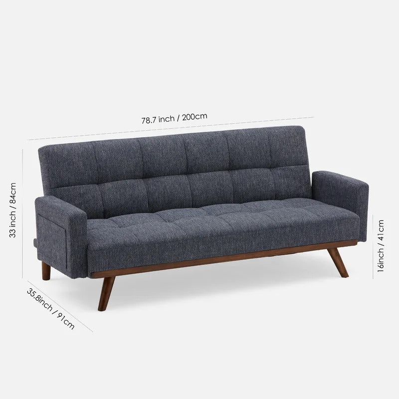 Futon: 78.7" Wide  Convertible Sofac